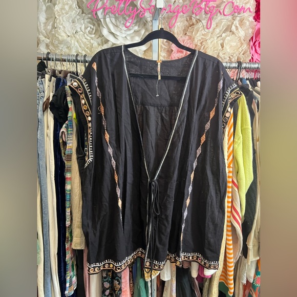 Free People Alessia Embroidered Vest, LARGE NWOT - Picture 5 of 9